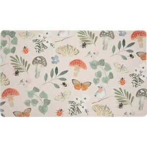Anti-Fatigue PVC Floor Mat (18"x30") MUSHROOMS, BUTTERFLIES, LEAVES & BEES, HL